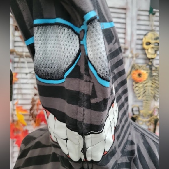 VOLCOM Cotton Blend Striped Graphic Hoodie - Picture 4 of 10